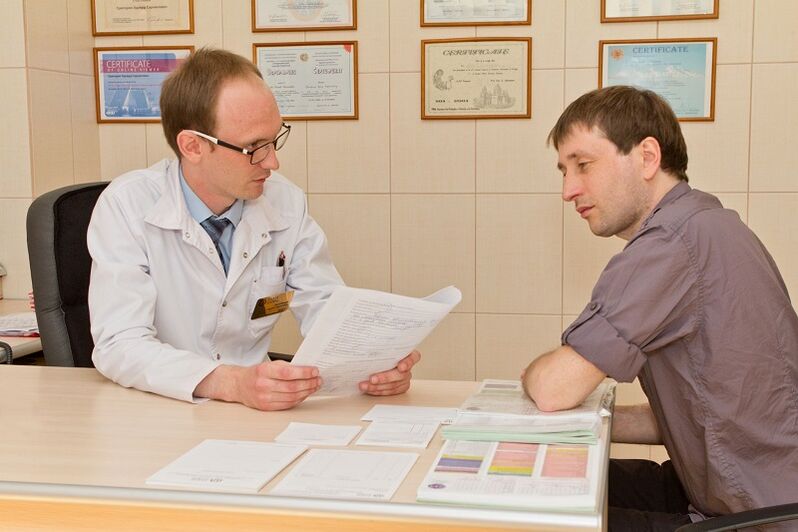 Prostatită pacient în primirea unui specialist
